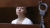 Russian stage director Yevgenia Berkovich appears at a hearing at a Moscow court on June 30. 
