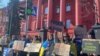 Учасники акції «Не мовчи! Полон вбиває!», Київ, 10 березня 2024 року, фото «Суспільне»