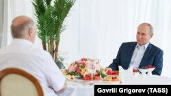 Володимир Путін і Олександр Лукашенко, 9 червня 2023 року