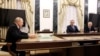 Russian President Vladimir Putin meets with Deputy Defense Minister Yunus-Bek Yevkurov and former Wagner senior commander Andrei Troshev (right). 