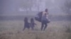 Velika Kladusa, Bosnia and Herzegovina, migrants arriving at camp