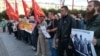 Митинг против мемориальной доски Карлу Маннергейму в Санкт-Петербурге 