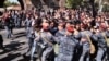 Armenia - Large protests were under way on April 16 in the Armenian capital, Yerevan, aimed at preventing former President Serzh Sarkisian from retaining power as prime minister. screen grab
