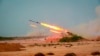 Land-based trucks also launched missiles and troops used shoulder-fired missiles during the exercise. 