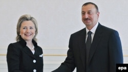U.S. Secretary of State Hillary Clinton met with the Azerbaijani President Ilham Aliyev in Baku in July