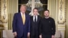 Дональд Трамп, Емманюель Макрон і Володимир Зеленський, Париж, 7 грудня 2024 року