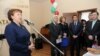 Узган елның 22 апрелендә "Журналистлар йортын" ачу тантанасы. Римма Ратникова (с), Фәрит Мөхәммәтшин, Зилә Вәлиева, Илсур Метшин, Кафил Әмиров, Марат Моратов.