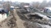 Ош шаарындагы курулушу токтоп калган көпүрө. 10-март, 2014.