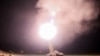 Members of the IRGC launch a missile from an undisclosed location in western Iran toward Islamic State bases in Syria in 2017.