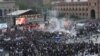 Gas balloons blew up during a Republican Party eleciton rally in Yerevan's Republic Square on May 4.