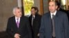 An archive photo of Armenian ex-President Robert Kocharian (right) and ex-Defense Minister Mikael Harutiunian.