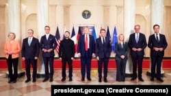 Зустріч «lев’ятки»: лідери України, США, Франції, Фінляндії, Німеччини, Великої Британії, Італії, ЄС і НАТО. Вашингтон, 18 серпня 2025 року