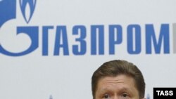 Russia -- Gazprom CEO Aleksei Miller speaks to journalist in Gazprom press center in Moscow, 12Feb2008