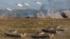 (FILES) This handout picture made available by the Russian Defence Ministry on September 13, 2021 shows the "Zapad-2021" joint military drills of the armed forces of the Russian Federation and the Republic of Belarus at the Mulino army base in the Nizhny 