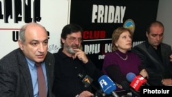 Armenia -- Members of the People's TV Board of Trustees at a press conference. 06Dec2010