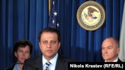 U.S. -- Preet Bharara, U.S. attorney for the Southern District of New York, announces charges against 44 members of an alleged Armenian-American criminal enterprise. 13Oct2010