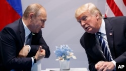 Архівне фото: зустріч Володимира Путіна (л) і Дональда Трампа (п) в 2017 році