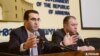 Հայաստան -- Էկոնոմիկայի նախարարի տեղակալներ Գարեգին Մելքոնյանը և Տիգրան Հարությունյանը պատասխանում են լրագրողների հարցերին, Երևան, 18-ը փետրվարի, 2014թ․