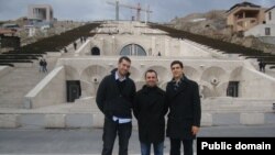 Armenia -- Leaders of "Powerful Turkey" party - Baybars Orsek (L), Tuna Beklevic (C) Rudi Meral (R) in Yerevan on previous visit, 19Oct2010