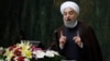 Iranian President Hassan Rohani addresses the parliament in Tehran in August 2017.