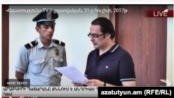 Անդրիաս Ղուկասյանը դատարանի դահլիճում: