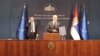 BELGRADE SERBIA The head of the EU Delegation in Serbia, Emanuel Giaufret, handed the Prime Minister the Report of the European Commission for Serbia