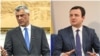 Kosovar President Hashim Thaci (left) and the former acting Prime Minister Albin Kurti (combo photo)