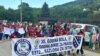 Učesnici "Marša mira" stižu u Potočare, 10. juli 2025. 