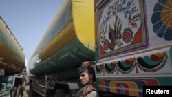 Reports say the trucks that were destroyed had been transporting fuel from Uzbekistan. (file photo)
