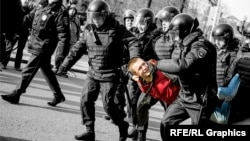 Задержание на акции протеста в Москве, архивное фото 