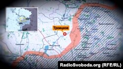 Село Троїцьке на карті зони проведення бойових дій 