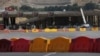 Barriers are seen at the city limits of Tehran preventing the transit of vehicles following the tightening of restrictions to curb the surge of COVID-19 on August 16.