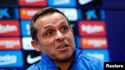 FC Barcelona ակումբի ժամանակավոր մարզիչ Սերխի Բարխուանը, Բարսելոնա, 28 հոկտեմբերի, 2021թ. 