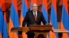 Armen Sarkisian is sworn in as president in Yerevan on April 9.