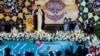 Iranian President Ebrahim Raisi delivers speech at the Imam Reza shrine in the city of Mashhad in June 2021.
