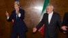 U.S. Secretary of State John Kerry (left) and Iranian Foreign Minister Mohammad Javad Zarif during a round of nuclear negotiations in Montreux, Switzerland, on March 2