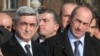 Former Armenian President Serzh Sarkisian (left) and his predecessor Robert Kocharian in 2008.