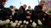 People gather in Belgrade to remember the medical staff who have lost their lives to COVID-19.