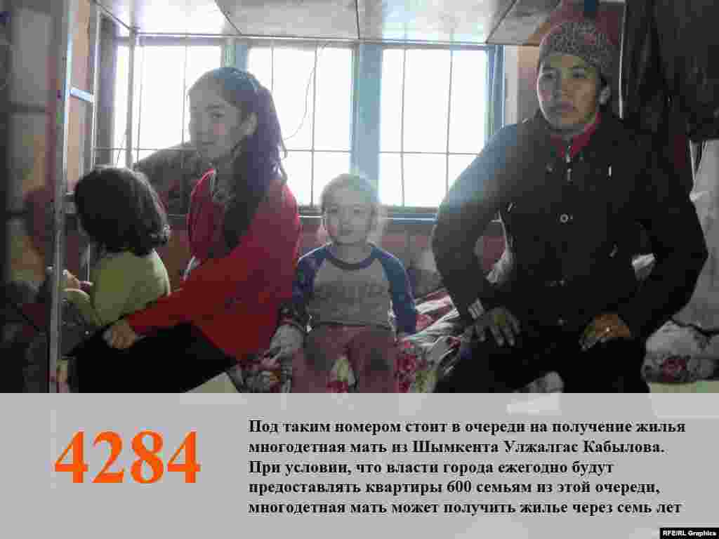 Многодетная семья из города Шымкента с трудом пережила зиму в ветхом доме с протекающей крышей и осыпающейся штукатуркой. 39-летняя Улжалгас Кабылова воспитывает пять дочерей и трех сыновей. 